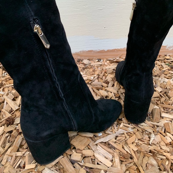 Sam Edelman black suede Thora knee high boots - Picture 4 of 6